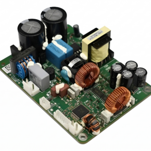 Placa amplificadora de áudio Icepower 50asx2 versão BTL mono verde com componentes e dissipadores