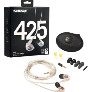 Fone De Ouvido In-ear Shure Se-425 Prateado Prateado