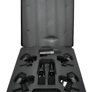 Microfone Relacart Kit Bateria 7 Peças Preto