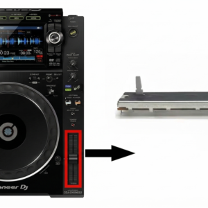 Foto frontal do potenciômetro fader pitch Pioneer original modelo DCV1013.
