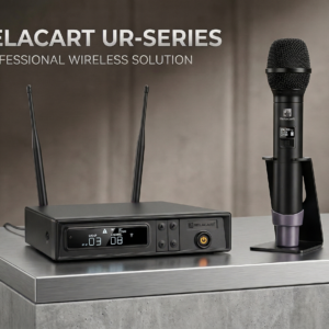 Microfone Sem Fio Relacart UR-223S Bastão - Sistema Profissional UHF de Alta Estabilidade Lugaso Import.