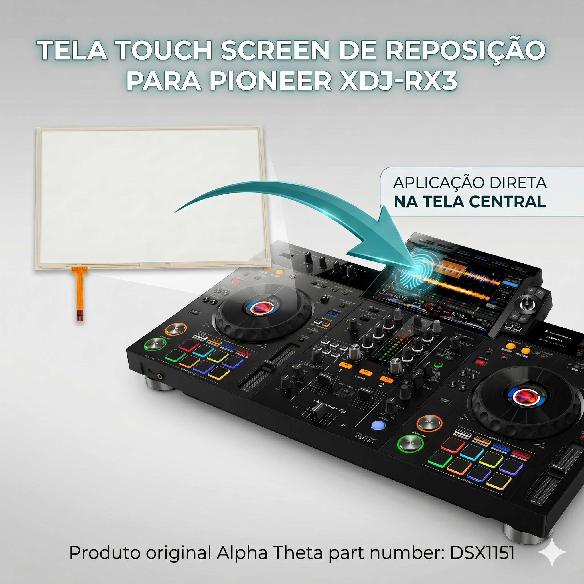 Display Touch Screen Original Pioneer DXX1151 para XDJ-RX3.